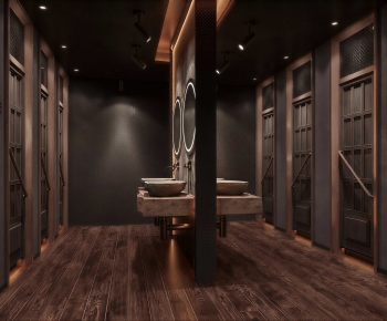 Industrial Style Public Toilet-ID:833199035