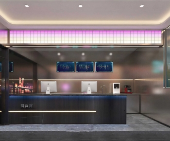 Modern Office Reception Desk-ID:331850054