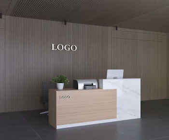 Modern Office Reception Desk-ID:607844113
