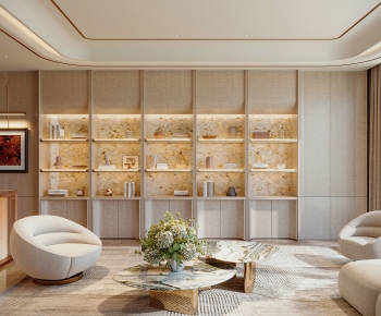 现代轻奢书房-3164217