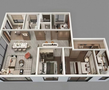 Modern A Bird's-eye View Of Home Decoration-ID:673149119