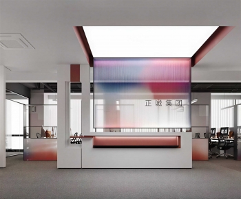 Modern Office Reception Desk-ID:843821051