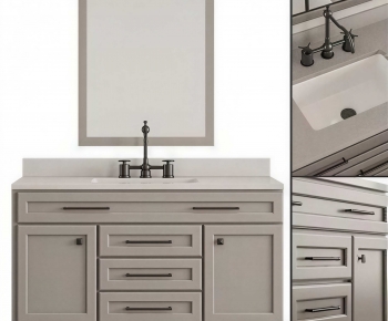 Simple European Style Bathroom Cabinet-ID:924218897