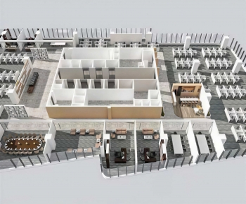 Modern Bird 's-eye View Of Office-ID:371079929