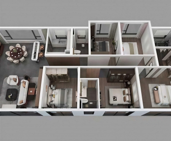 Modern A Bird's-eye View Of Home Decoration-ID:184426074