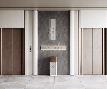 Modern Office Elevator Hall-ID:718164921