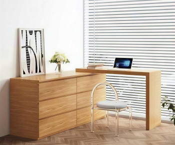 Modern Computer Desk And Chair-ID:369139917
