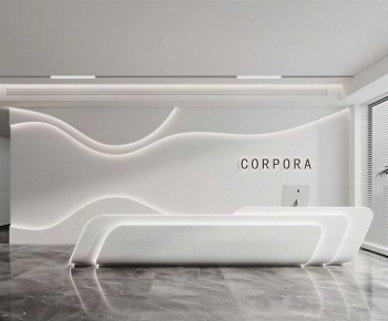 Modern Office Reception Desk-ID:132503995