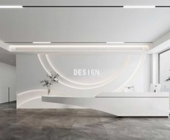 Modern Office Reception Desk-ID:800621992