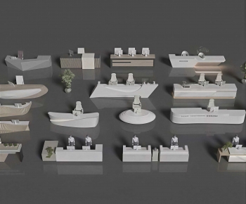 Modern Reception Desk-ID:520420113