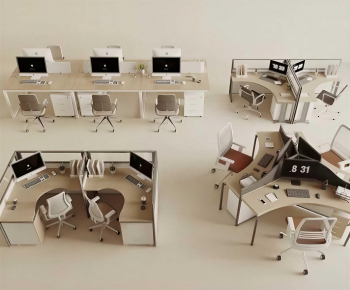 Modern Office Desk And Chair-ID:297238119