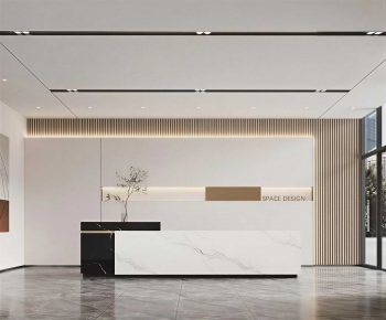 Modern Office Reception Desk-ID:157577043