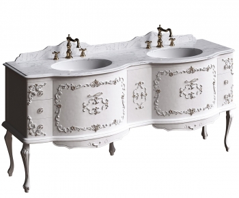 European Style Bathroom Cabinet-ID:580360936