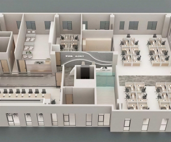 Modern Bird 's-eye View Of Office-ID:206739964