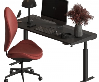 Modern Office Desk And Chair-ID:133804089
