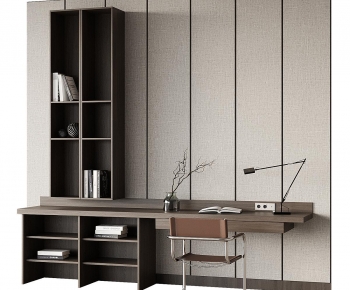 Modern Computer Desk And Chair-ID:470371011