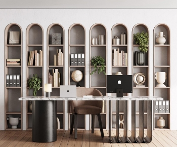 Modern Office Desk And Chair-ID:289706955