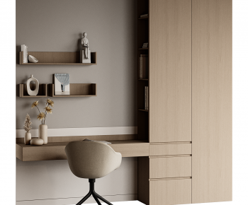 Modern Office Desk And Chair-ID:325606117