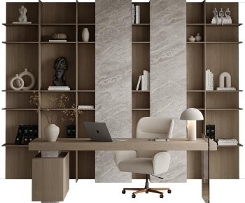 Modern Office Desk And Chair-ID:654654036