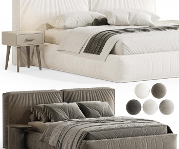 Modern Double Bed-ID:604799032