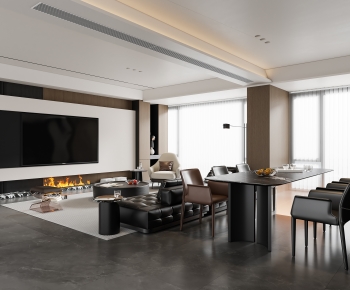 Modern A Living Room-ID:687556984