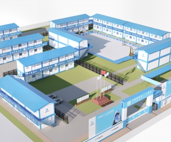 Modern Industrial Building-ID:443419931