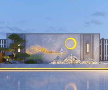 New Chinese Style Landscape Wall-ID:993617068