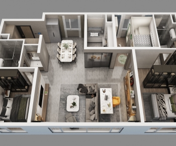 Modern A Bird's-eye View Of Home Decoration-ID:895220991