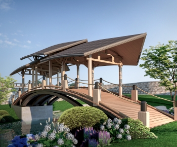 New Chinese Style Bridge-ID:639748105