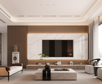 New Chinese Style A Living Room-ID:325128087