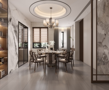New Chinese Style Dining Room-ID:564443116