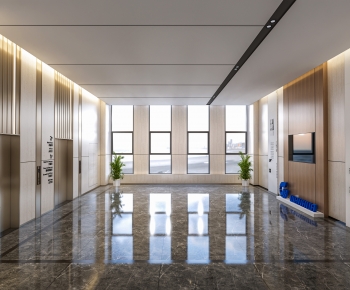 Modern Office Elevator Hall-ID:758430003