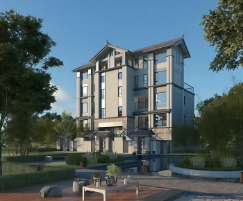 New Chinese Style Residential Building-ID:402158984