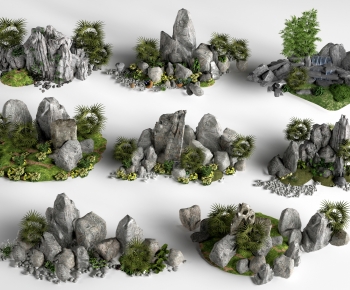 Modern Rockery Waterscape-ID:695210932