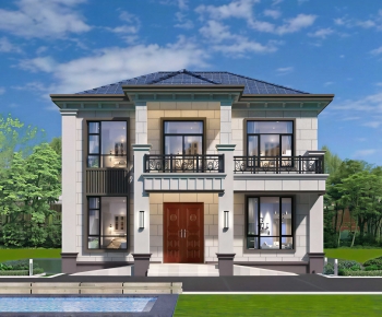 New Chinese Style Detached Villa-ID:580520694