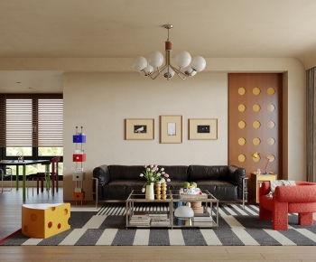 Modern A Living Room-ID:601989035