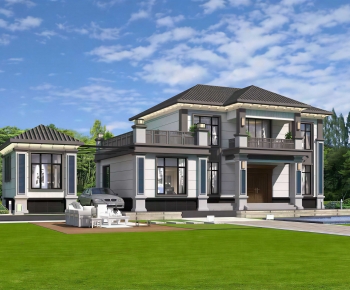 New Chinese Style Residential Building-ID:320370916