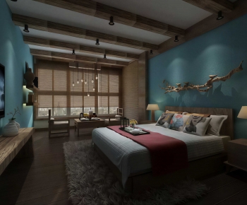 New Chinese Style Bedroom-ID:203875069