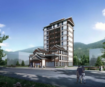 New Chinese Style Building Appearance-ID:306459906