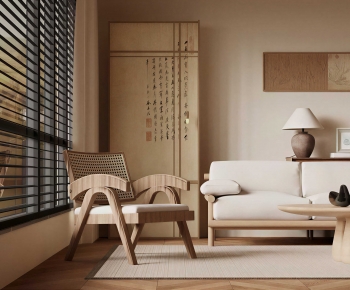 New Chinese Style A Living Room-ID:103733063