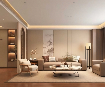 New Chinese Style A Living Room-ID:797544004