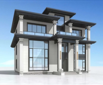 New Chinese Style Residential Building-ID:215609072