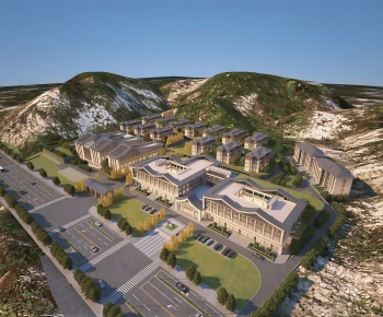 New Chinese Style Architectural Bird's-eye View Planning-ID:933331979