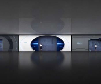 Modern Exhibition Hall-ID:534499883
