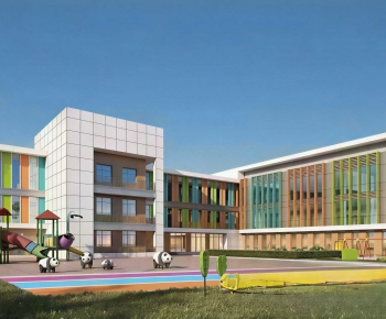 Modern School Building-ID:597188954