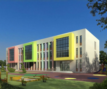 Modern School Building-ID:885919091