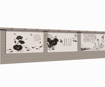 New Chinese Style Landscape Wall-ID:497376926