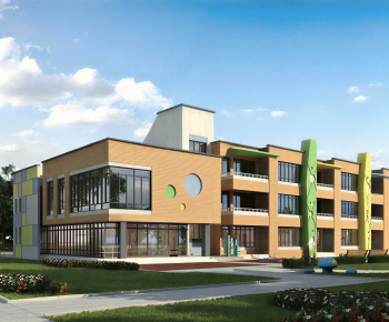 Modern School Building-ID:221383094