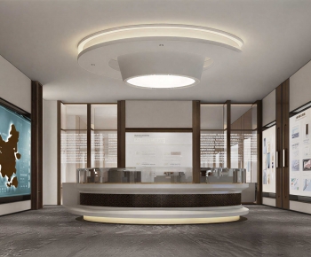 Modern Exhibition Hall-ID:393786916