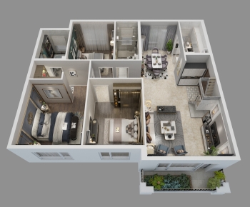 Modern A Bird's-eye View Of Home Decoration-ID:870424991